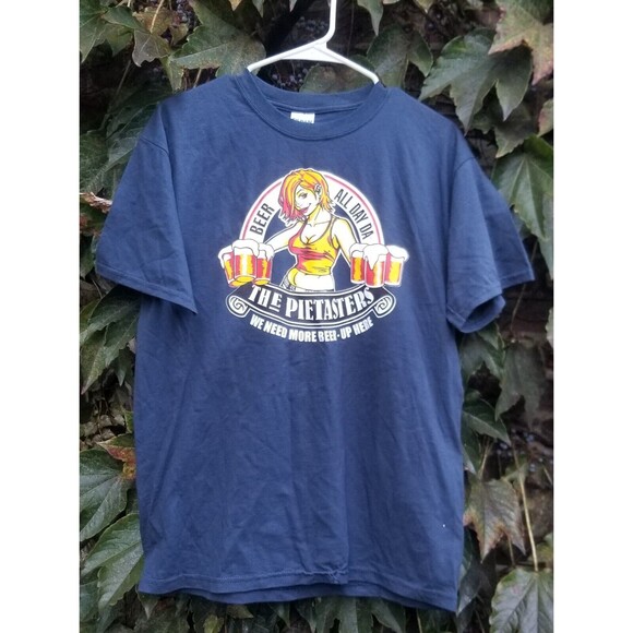 The Pietasters All Day Need More Beer Up Here Navy Ska T-Shirt Size Medium - Picture 1 of 4